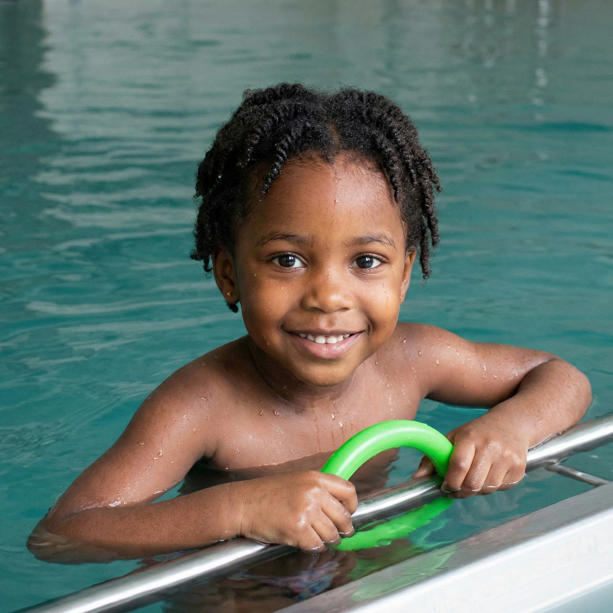 Dudweiler-Anfaengerschwimmkurs Junge mit tauchring